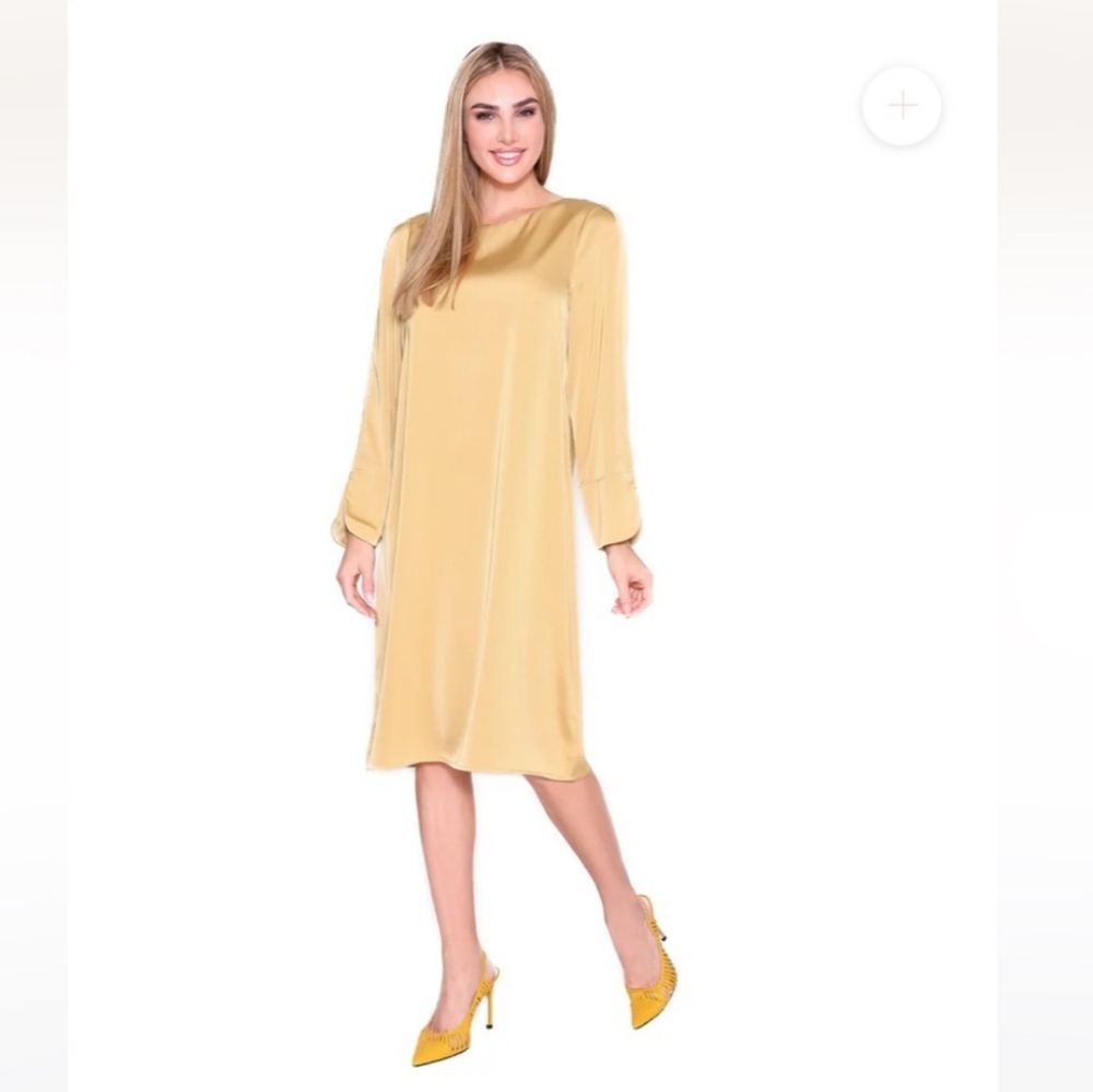 WUKOGALS Lily Dress Gold Satin